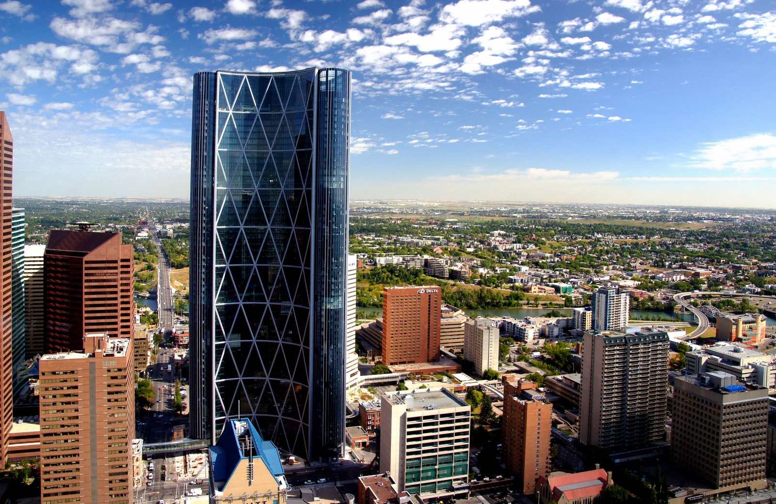 Obras de Norman Foster: The Bow, Calgary. rascacielos de cristal en canada