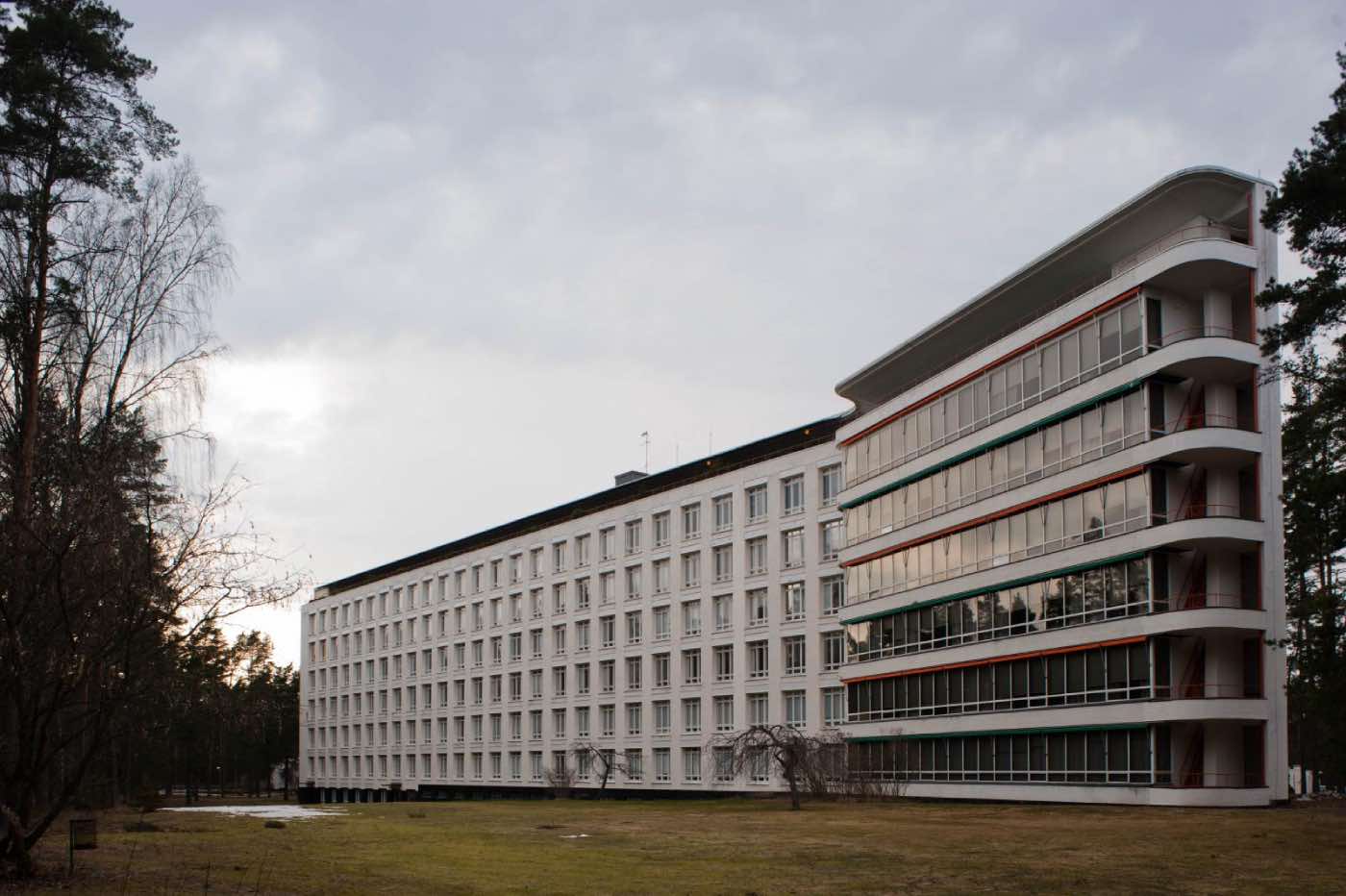 obras de Alvar Aalto: Sanatorio de Paimio, en Paimio, Finlandia. arquitectura moderna