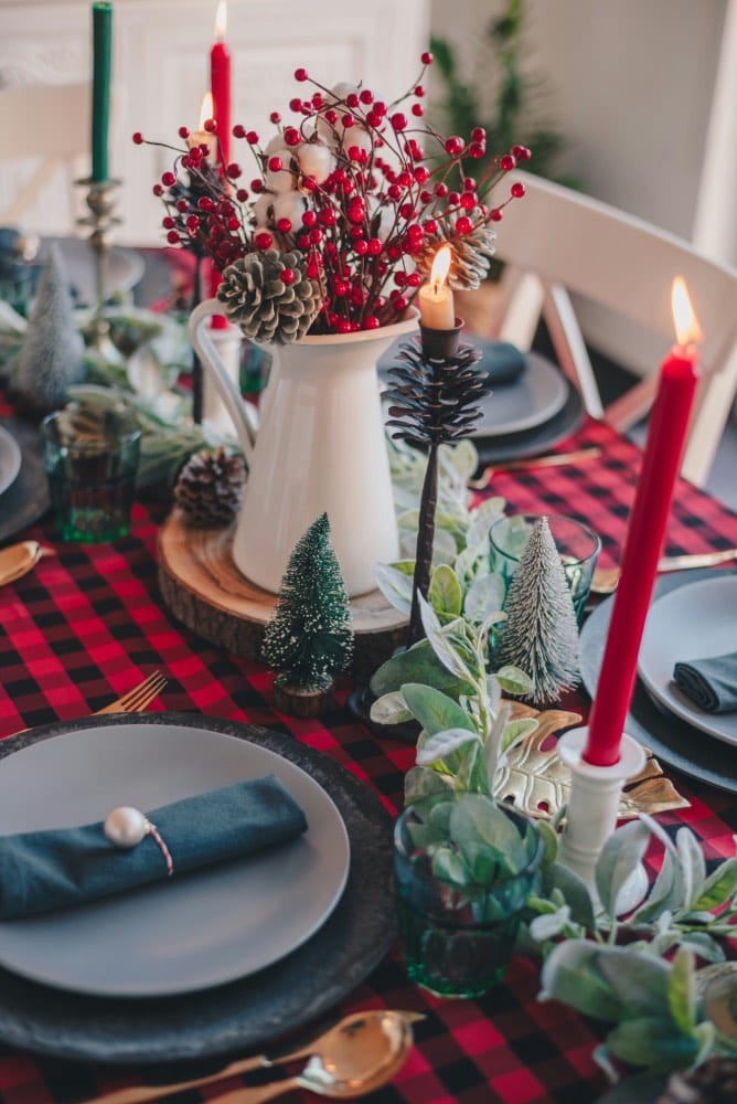 christmas table decor