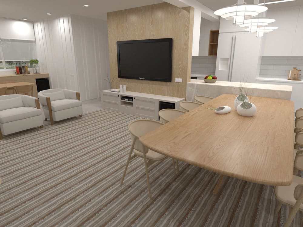 visualzação 3D de projeto de apartamento com 3 quartos na Planner 5D