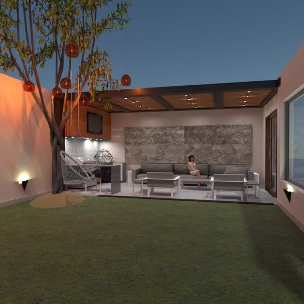 render 3D de varanda de cada criado no Planner 5D