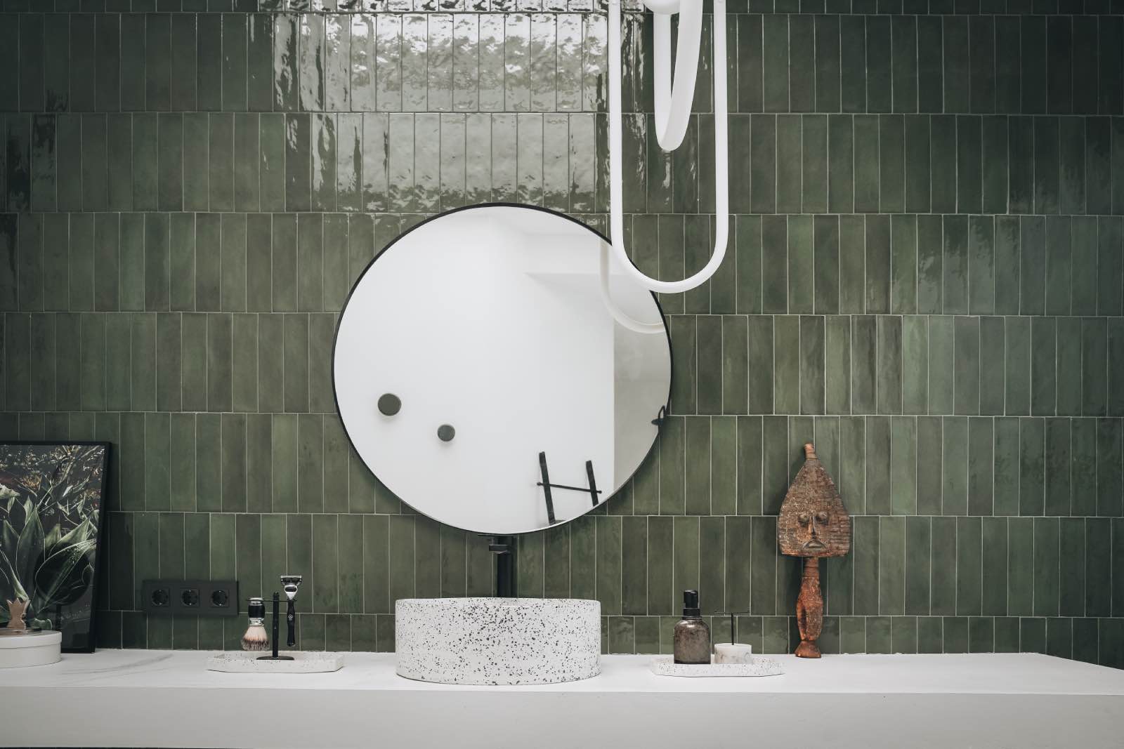 cuarto de baño moderno, casa con piscina en lanzarote
