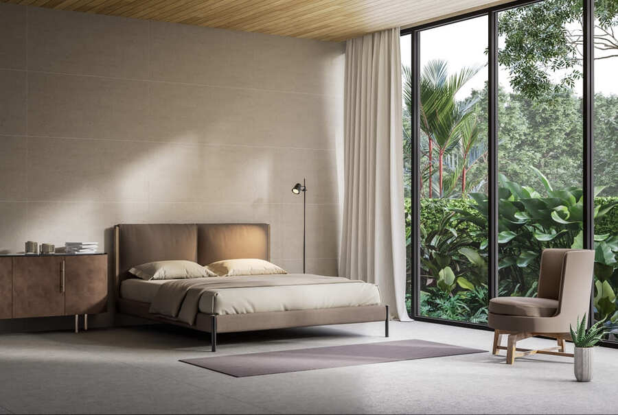 quarto minimalista decorado com princípios do Feng Shui