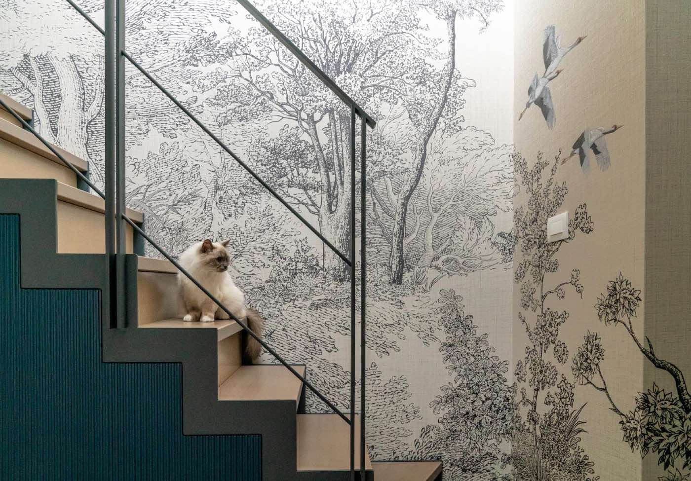 Papel tapiz para decoración moderna, diseño de interiores con papel de pared