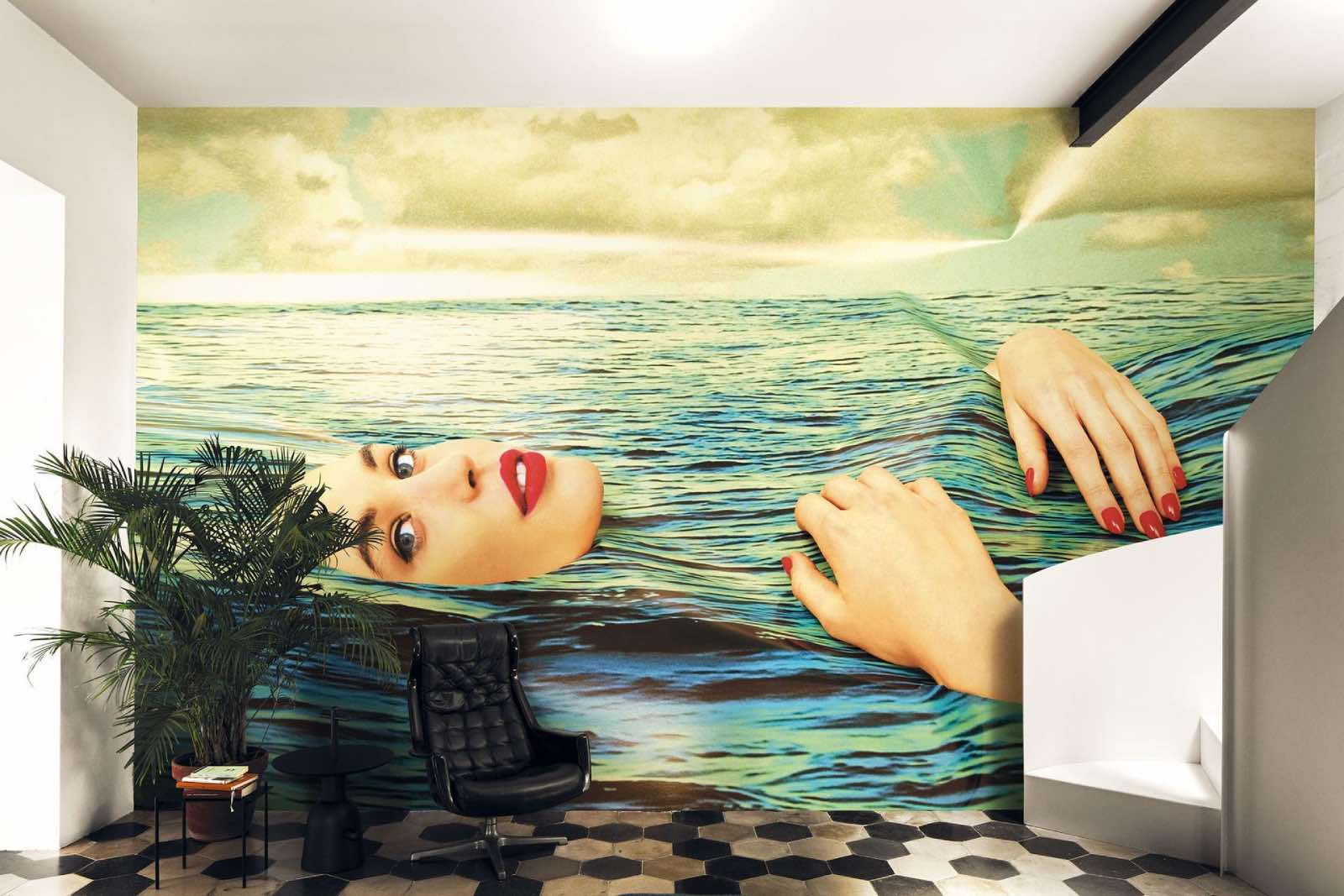 Papel tapiz para decoración moderna, diseño de interiores con papel de pared