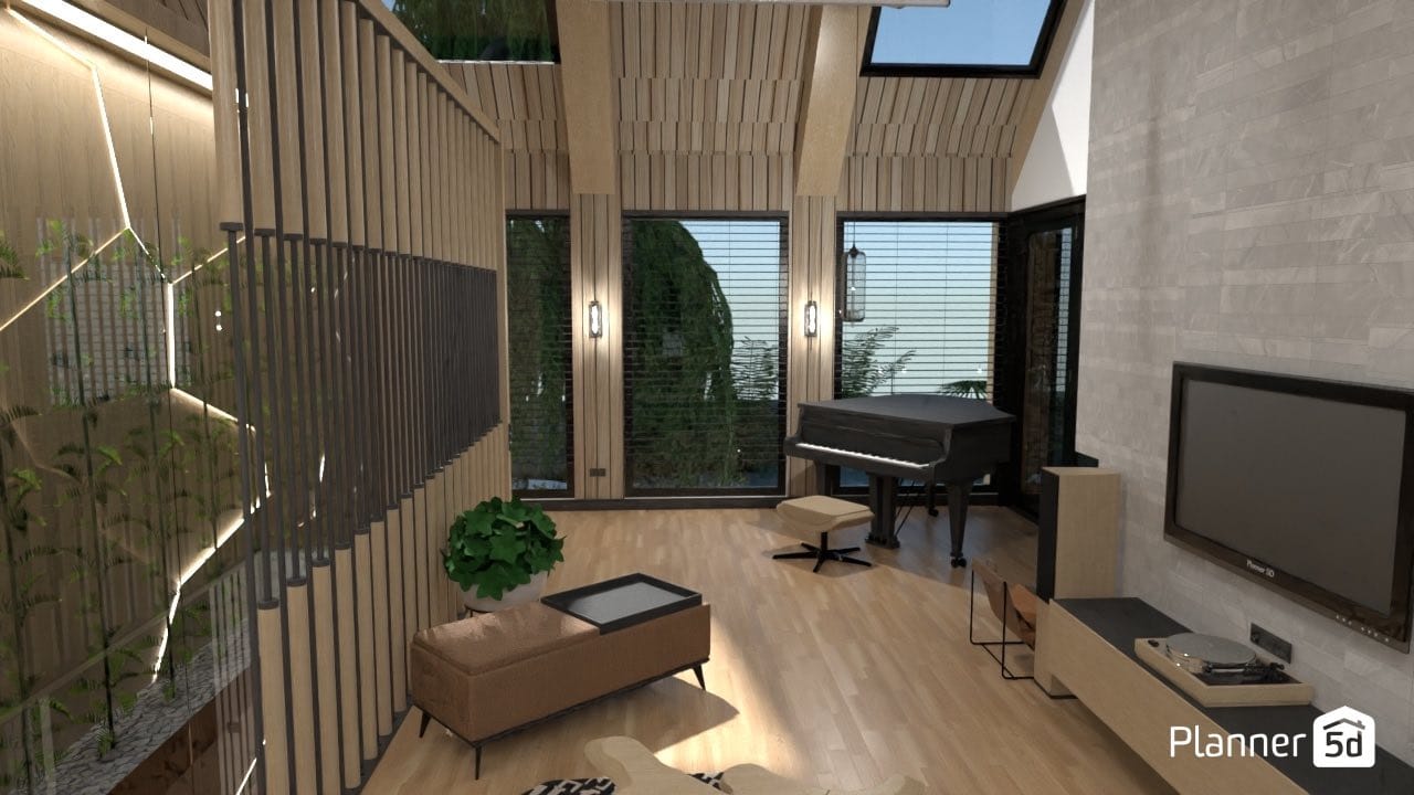 render de sala moderna,apps para diseño de interiores