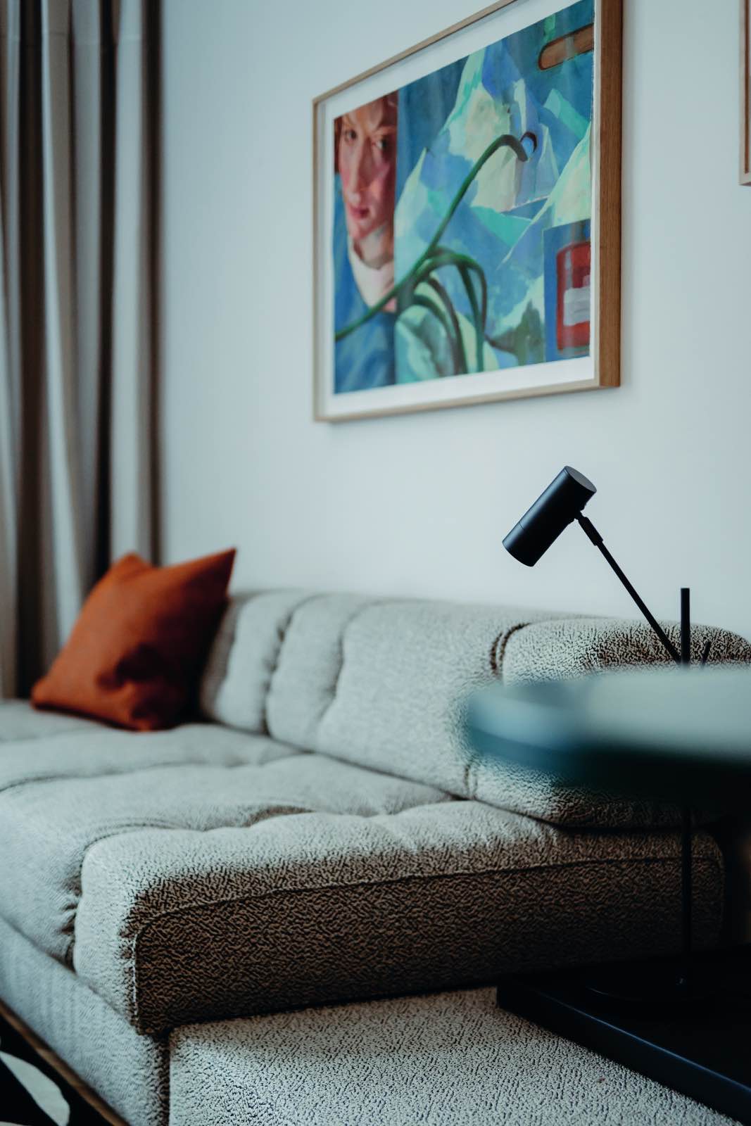 sofá tapizado wittmann, decoración de dormitorios