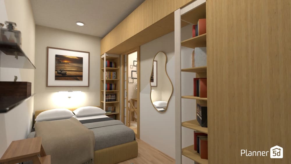 render 3D de quarto criado com o Planner 5D