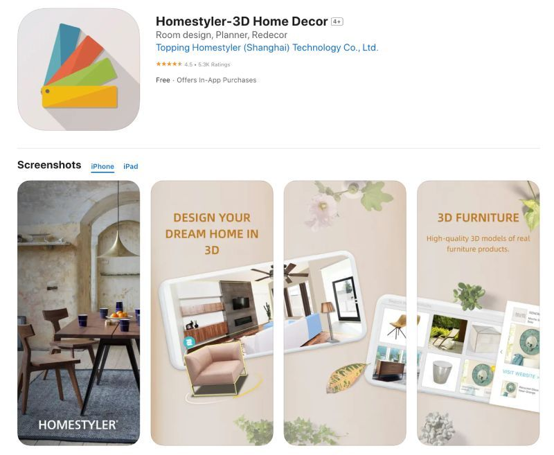 migliori app di interior design, homestyler