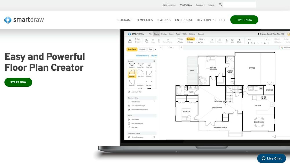 migliori app di interior design, smartdraw