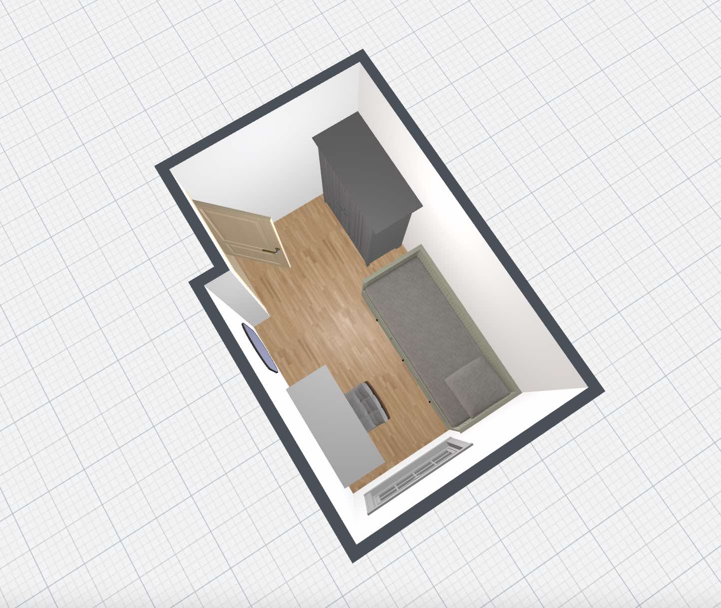 render dormitorio pequeño