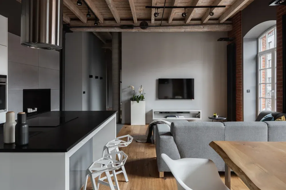 open concept layout loft