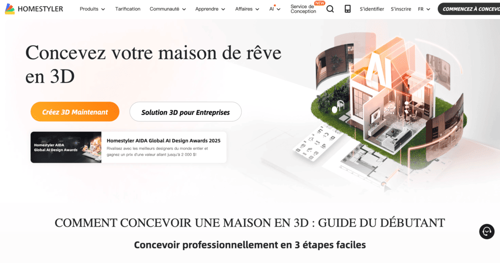 Outil de décoration d'intérieur IA Homestyler