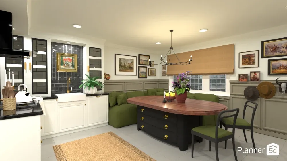 Zielone meble kuchenne