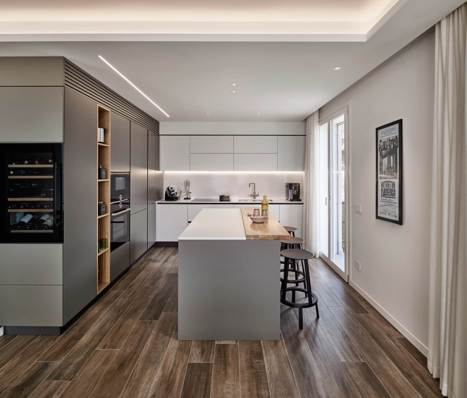 cocina moderna, arquitectura sustentable con tecnología ecológica, domótica para el hogar