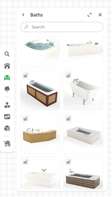 differnet bath options