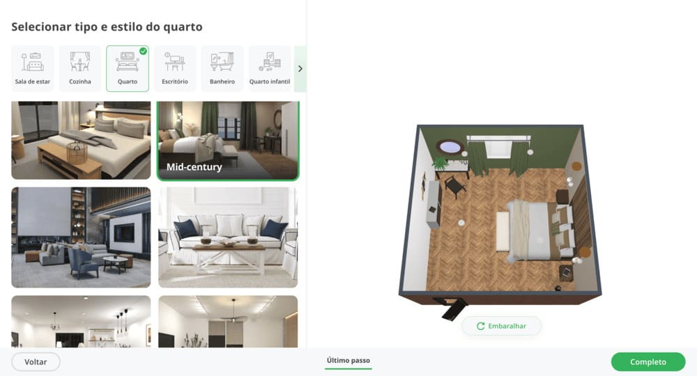 Design de interiores com IA: Smart Wizard do Planner 5D