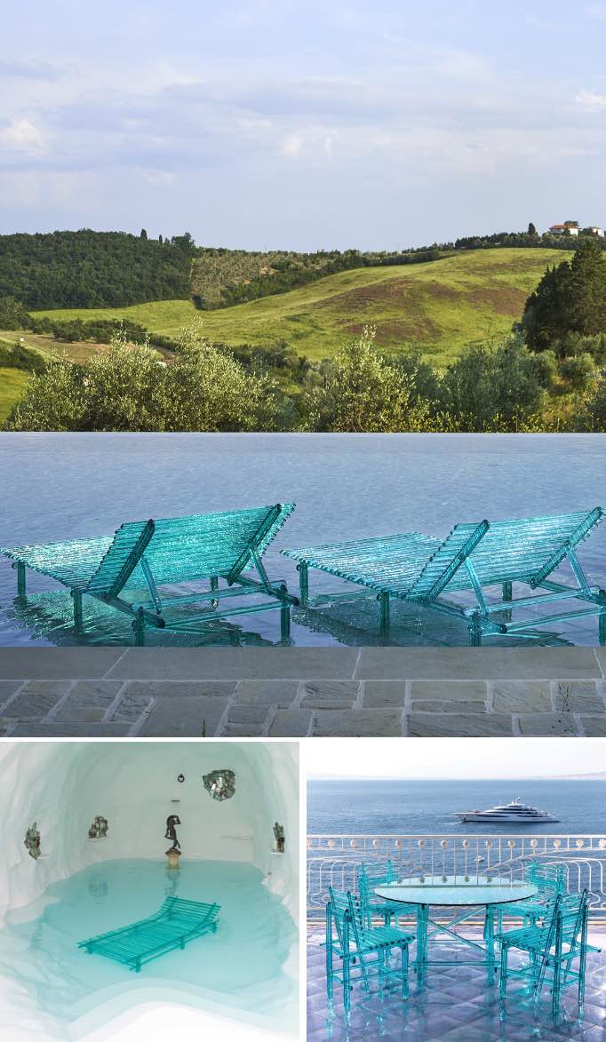 Idee moderne per mobili da giardino blu