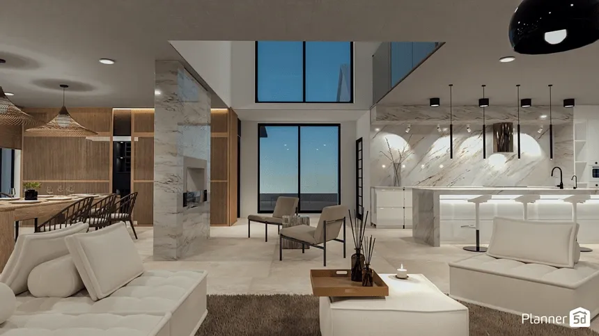 open concept design by Planner 5D