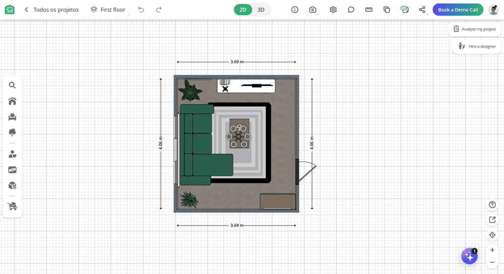 Versão desktop do Planner 5D