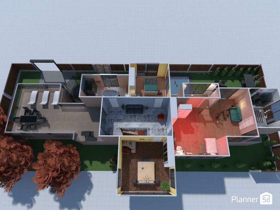 Planta de apartamento 2 quartos