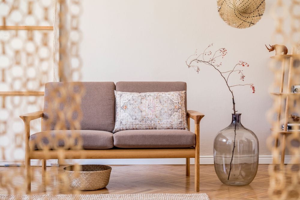 Arredamento in stile Japandi. mobili moderni in legno