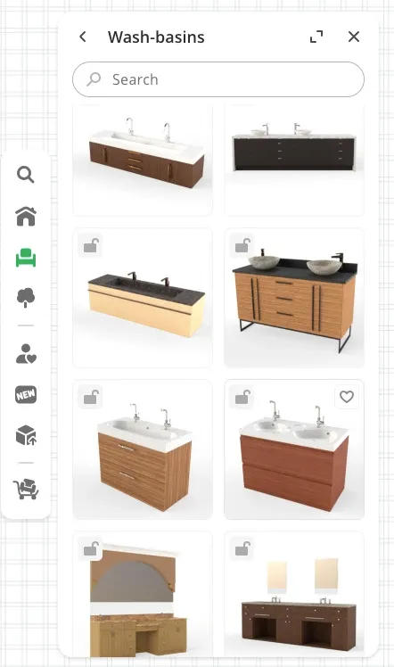 selction of sinks and vanities
