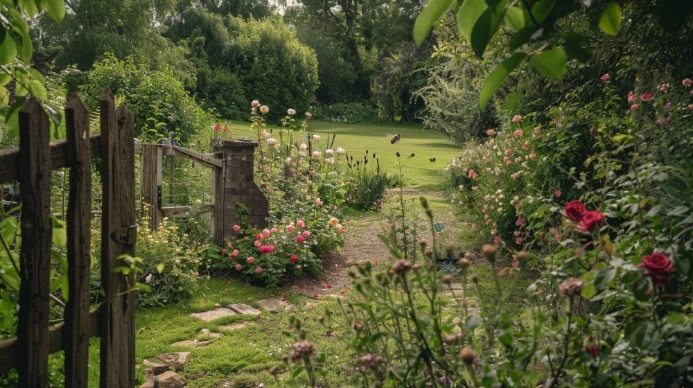 Mit Planner 5D erstelltes, KI-optimiertes Bild eines Bauerngartens