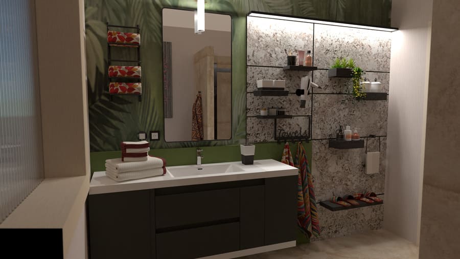 Ideias de banheiros coloridos personalizados