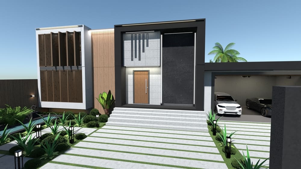 fachada de casa moderna