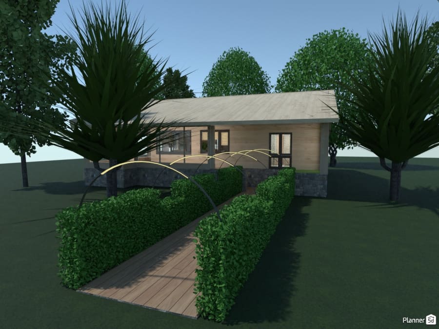 Fachada simples de casa