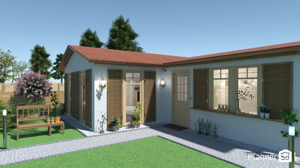 Fachada de casa criada no Planner 5D
