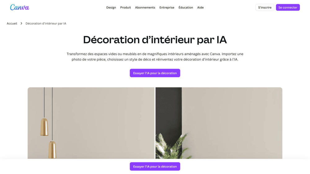 IA façade maison, outil Canva