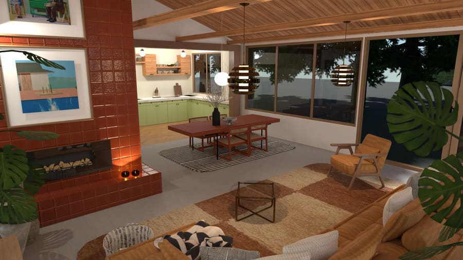 IA na arquitetura: projeto 3D de design de interiores 