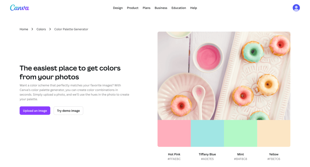 criar paleta de cores com o Canva