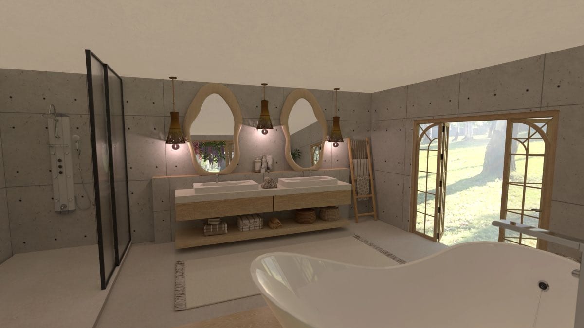 render 3d cuarto de baño moderno, cómo usar planner 5d, decoración