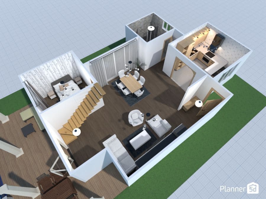 Projeto de casas com dois quartos