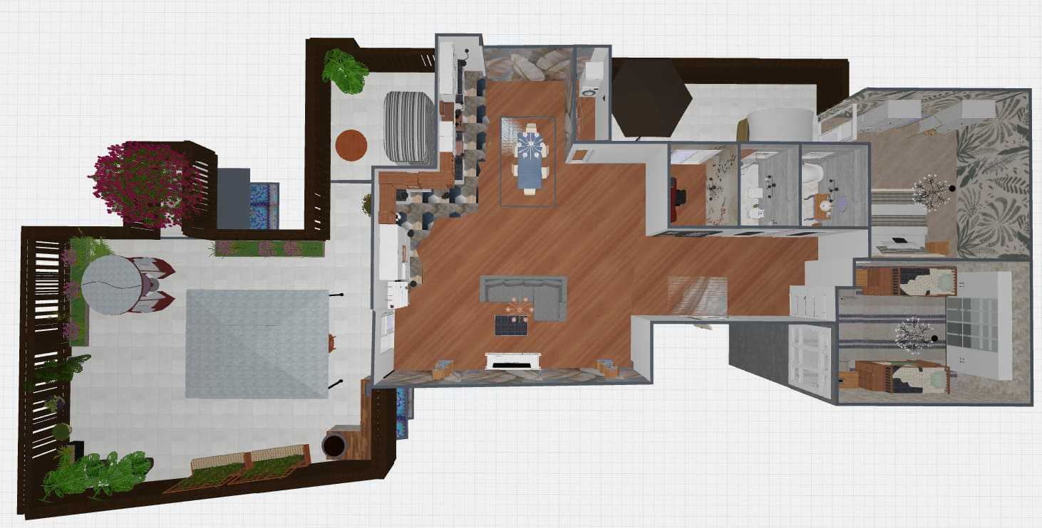 Plantas de casas simples com 2 quartos e varanda