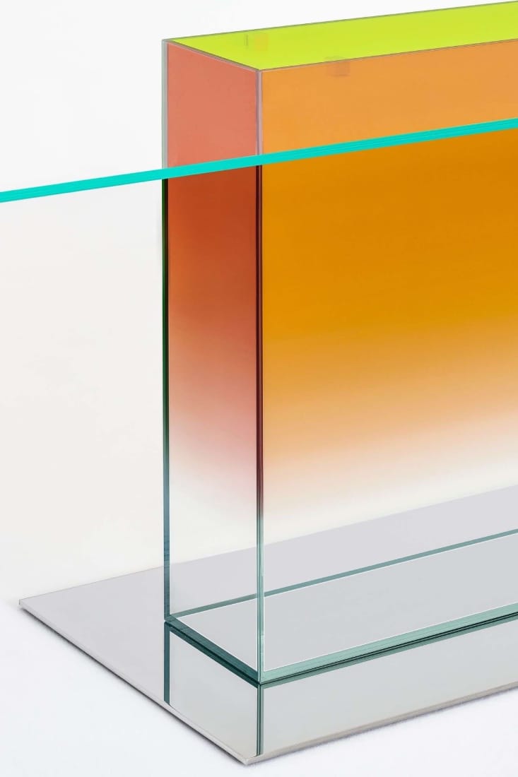 close up of glass furniture 