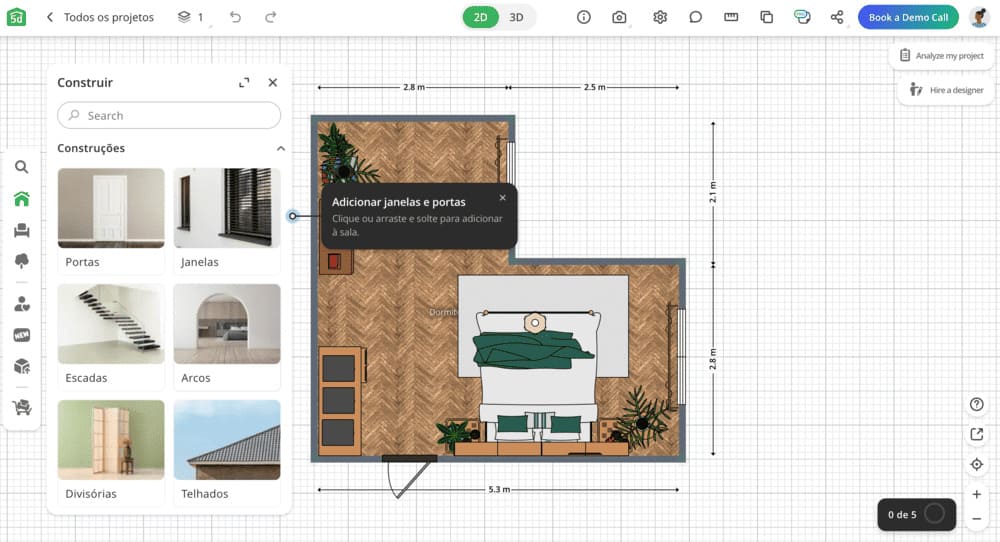 Como fazer uma planta baixa com o Planner 5D