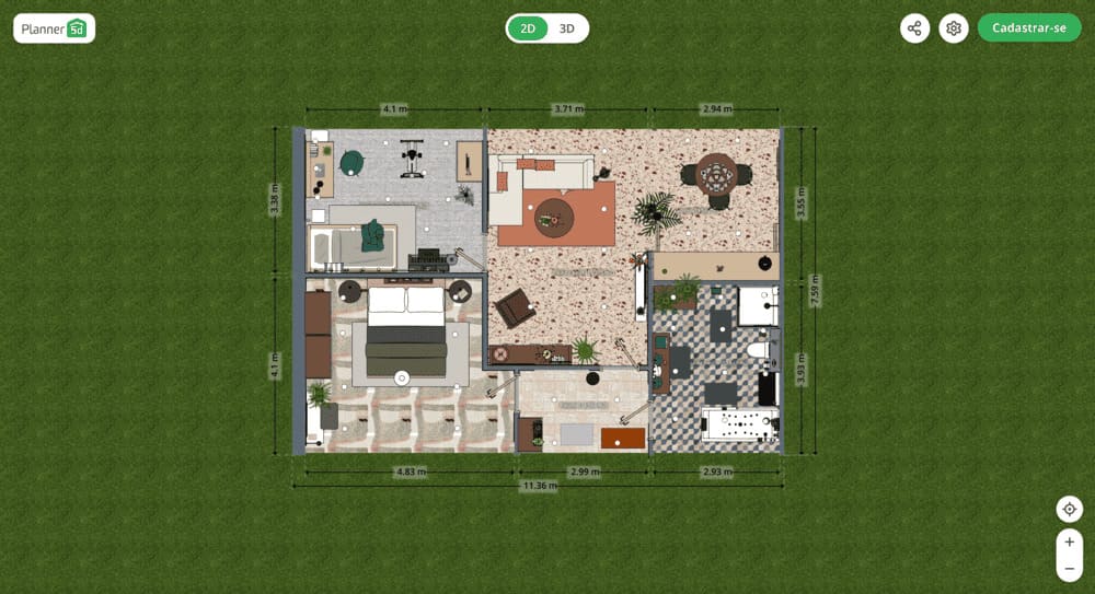 Planta baixa online com medidas