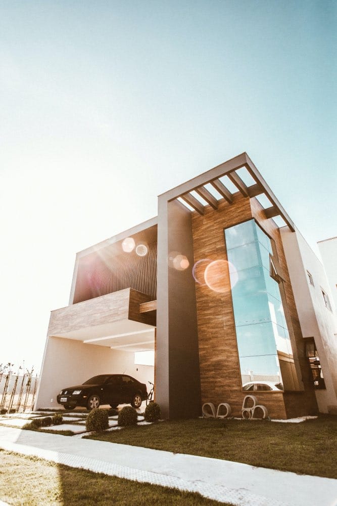 Fachadas de casas de dos pisos sencillas con planos de casas modernas