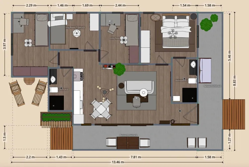floor plan designed with Planner 5D