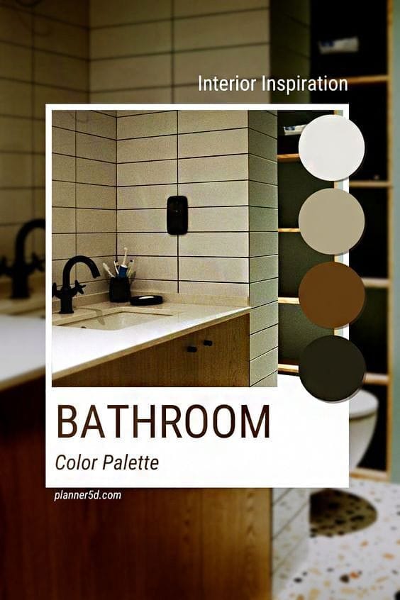 paleta de colores para cuarto de baño moderno