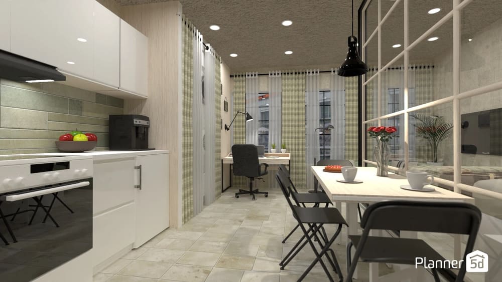 Apartamento de 30m2 em L, casas pequenas com 1 quarto