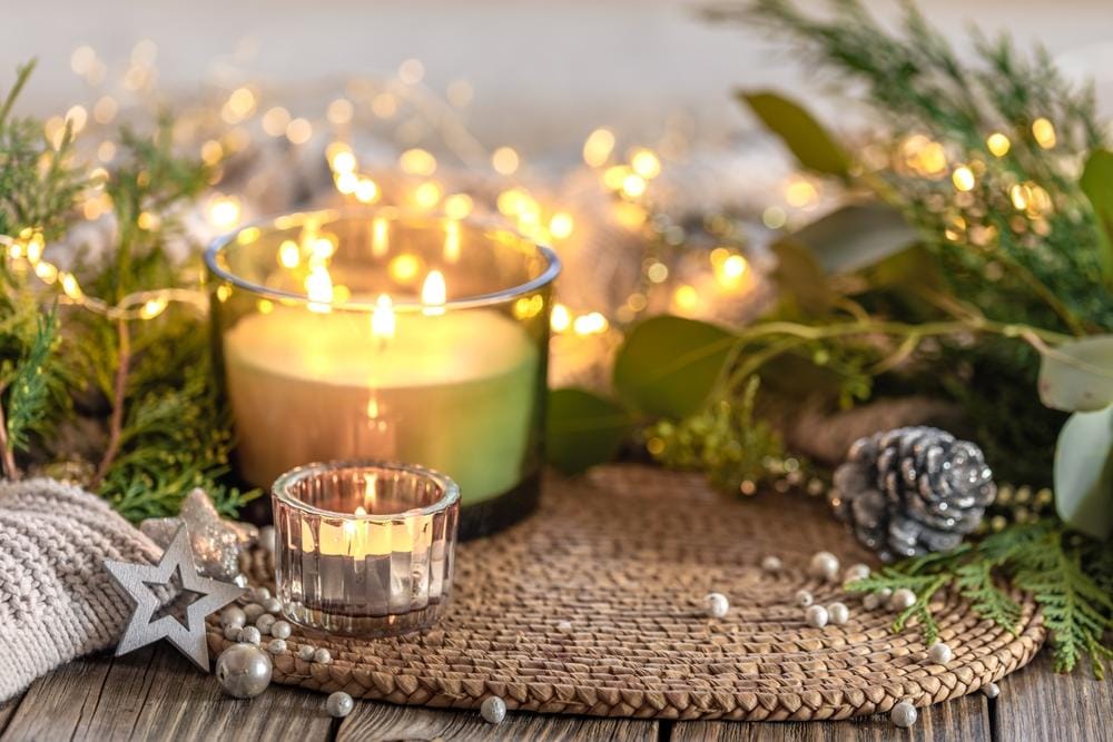 ideias para decoração de Natal, velas natalinas simples