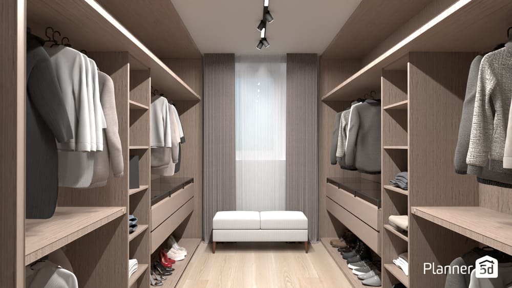 Projeto de closet de casal