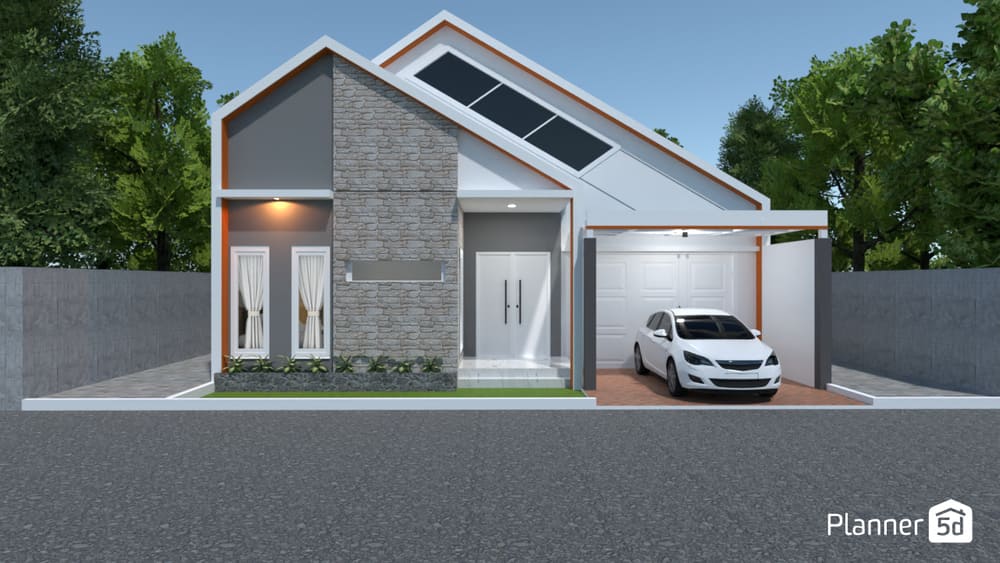 fachada de casa moderna e pequena