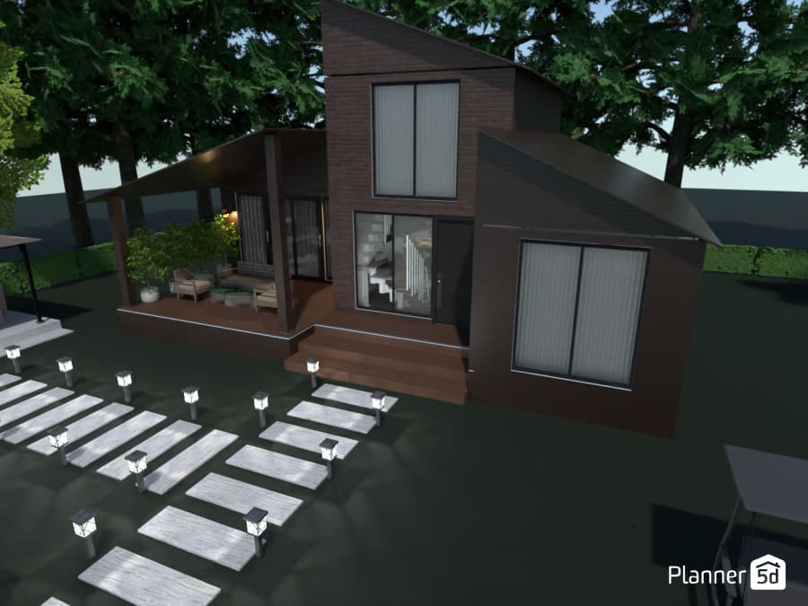 casa com fachada moderna 