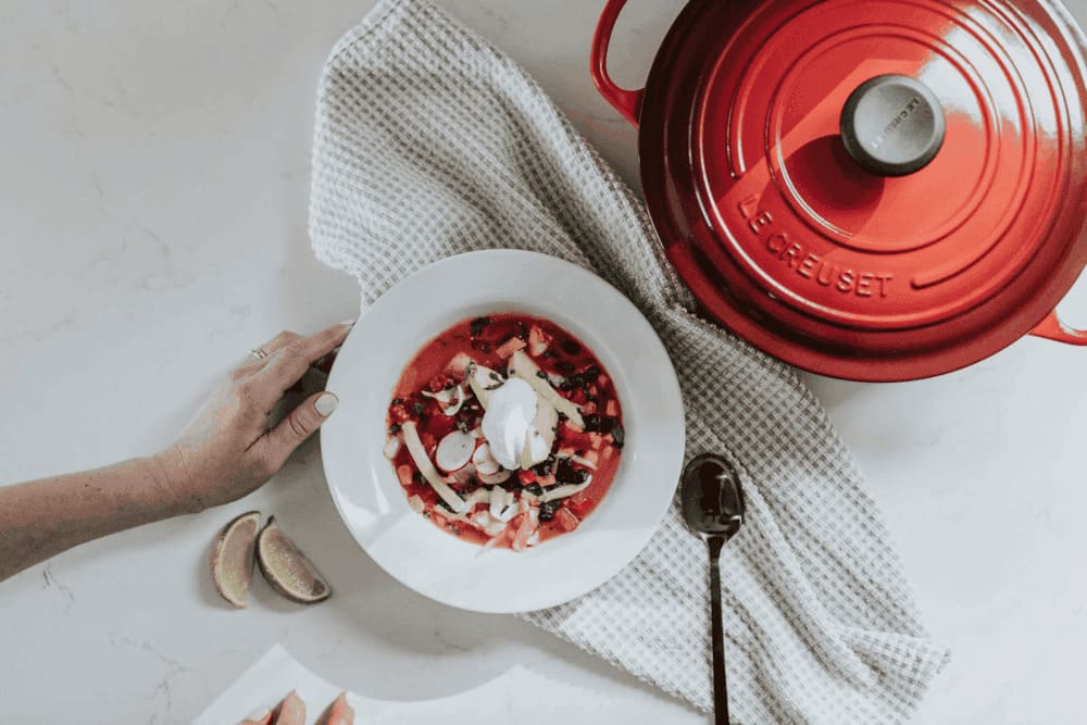 panela le creuset, ideias de presente de decoração